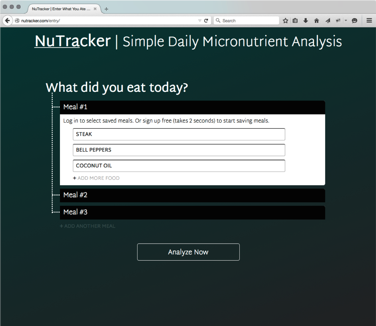 nutracker simple daily micronutrient analysis food nutrient database vitamins and minerals in foods I eat